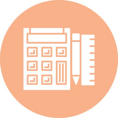 Moda Biçiminde Hesaplayıcı Simgesi İzole Arkaplan