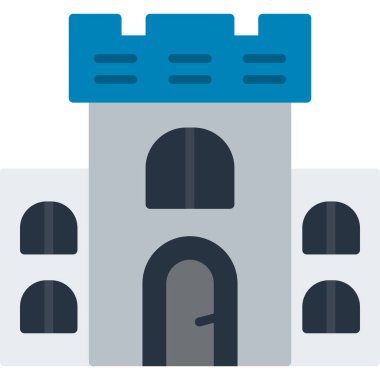 Bina. Web simgesi basit illüstrasyon