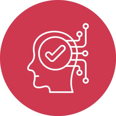 beyin ikonu vektör illüstrasyonu