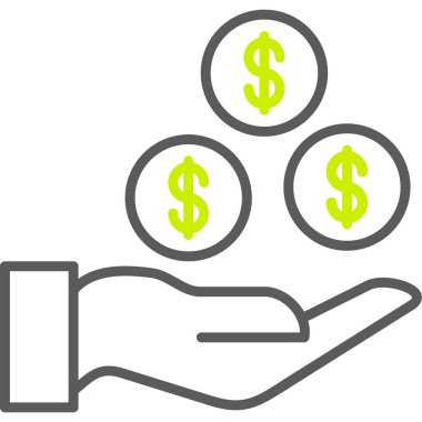 para dolar vektör simgesi