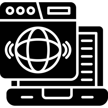 İnternet web simgesi basit illüstrasyon