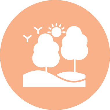 Bir ağaç simgesinin vektör illüstrasyonu