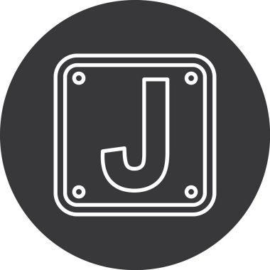 Eşsiz harf j vektör simgesi