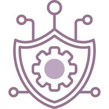 Bir robot simgesinin vektör illüstrasyonu