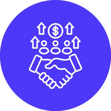 Vektör el sıkışma simgesi illüstrasyonu