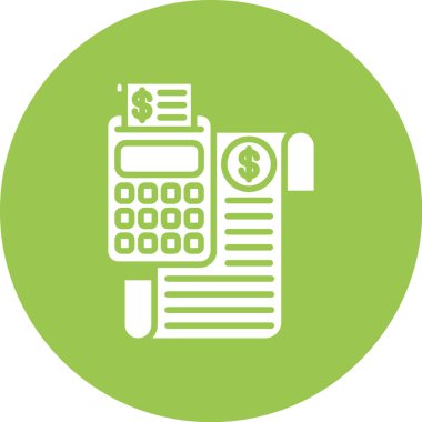 hesap makinesi düz simgesi, vektör illüstrasyonu