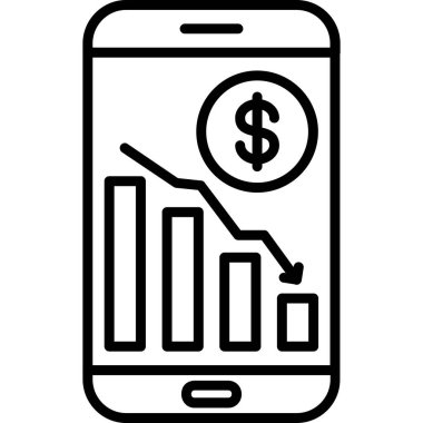 mobil bankacılık simgesi vektör illüstrasyonu