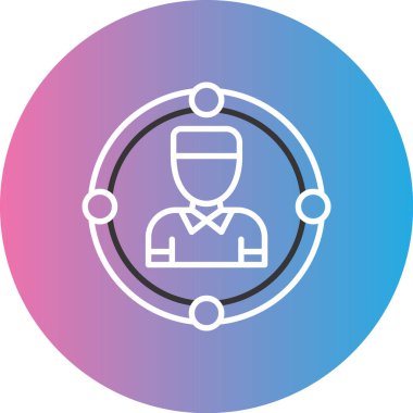 avatar vektör simgesi modern çizgi çizimi