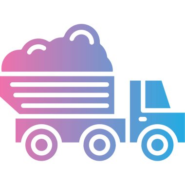 Bir kamyon simgesinin vektör çizimi