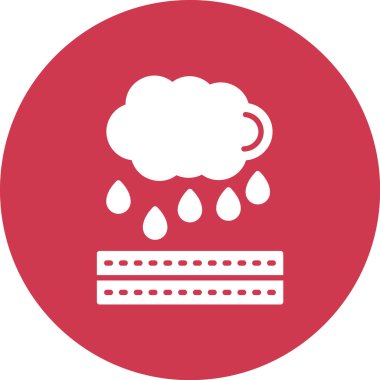 yağmur bulutu simgesi, vektör illüstrasyonu