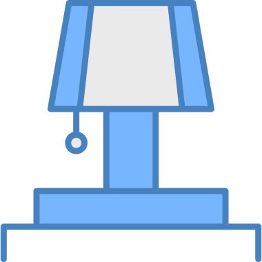 Lamba ikonu. Ağ için lamba vektör simgelerinin basit çizimi