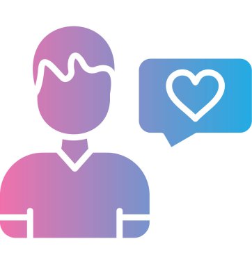 Kalp ikonu vektör illüstrasyonu