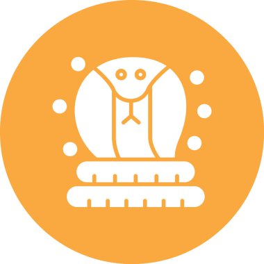 Tatlı bir cadılar bayramı balkabağı ikonunun vektör çizimi