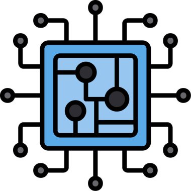 Çip. Web simgesi basit illüstrasyon