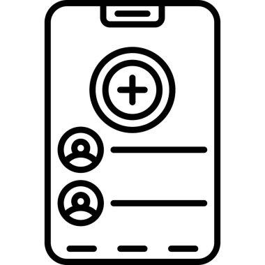 bir artı simgesi ile cep telefonu