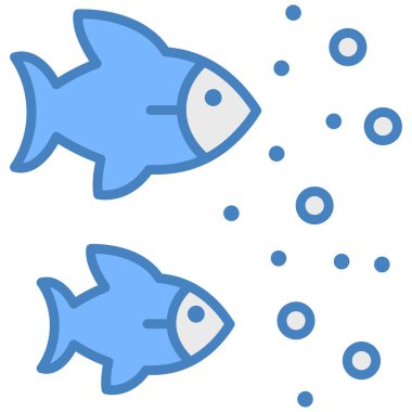 Balık. Web simgesi basit illüstrasyon