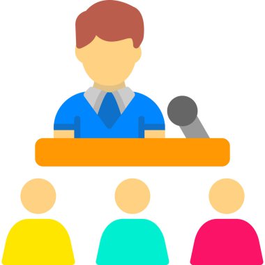 Konuşmacı. Web simgesi basit tasarım