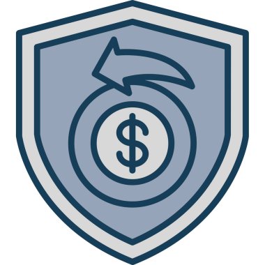 para kalkanı ikon vektör illüstrasyonu