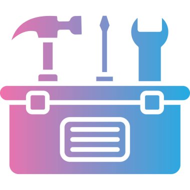 İngiliz anahtarı vektör dizaynlı İngiliz anahtarı ve çekiç