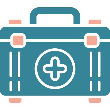 Tıbbi durum vektör ikonu. biçim iki renkli düz sembol, yumuşak mavi renkler, yuvarlak açılar, beyaz arkaplan.