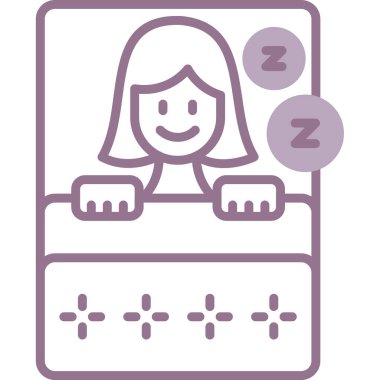 Kitaplı uyuyan kız, vektör çizimi