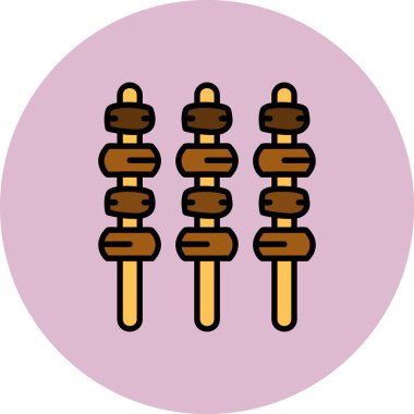 Gıda ikonu yiyeceklerinin vektör illüstrasyonu