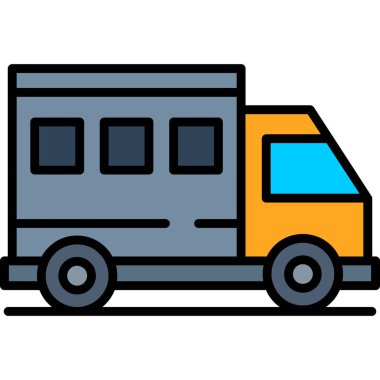 Kamyon ikonu. Basit resimleme