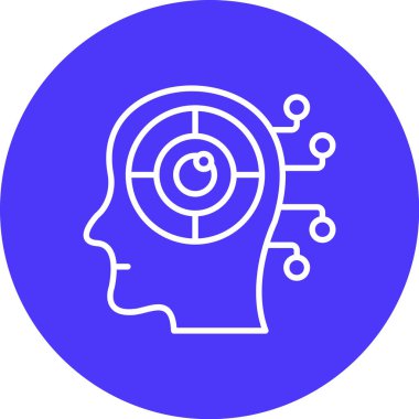 Beyin. Web simgesi basit illüstrasyon