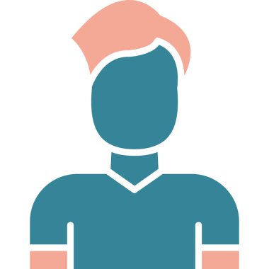 avatar erkek simgesi düz stil