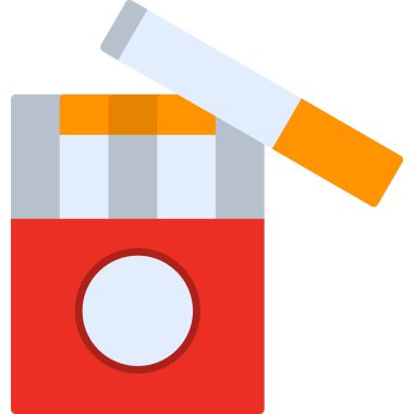 dumanı tüten düz vektör simgesi