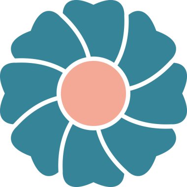 Çiçek. Web simgesi basit illüstrasyon