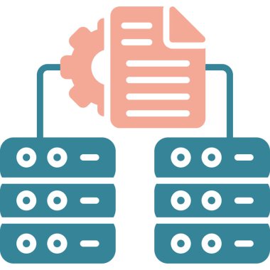 veritabanı. Web simgesi basit illüstrasyon