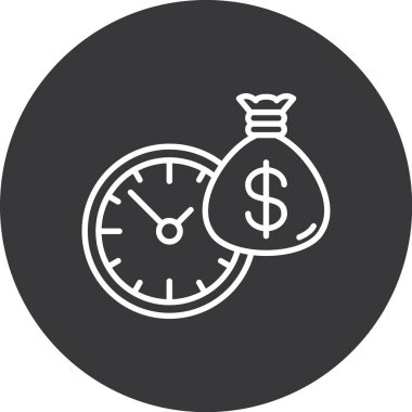 Zaman simgesi vektör illüstrasyonu