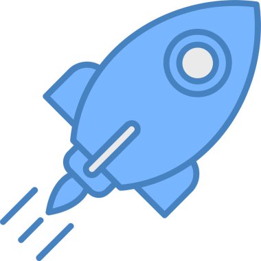 Uzay gemisi simgesi. Vektör çizim