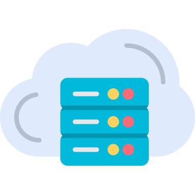 Veritabanı sunucu vektör simgesi