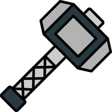 Çekiç. Web simgesi basit illüstrasyon