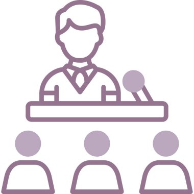 Seyirciler. Web simgesi basit illüstrasyon