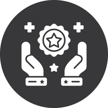 Çapraz simgesi olan bir yıldızın vektör çizimi