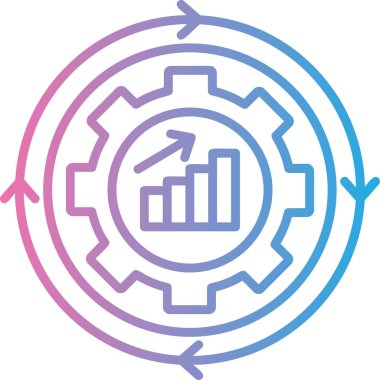 Diyagram grafik simge vektör çizim