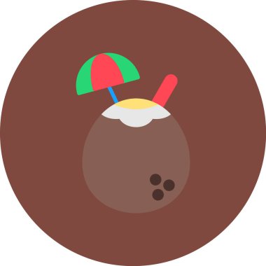 Çizgi film ve şirin bir kahvenin vektör çizimi