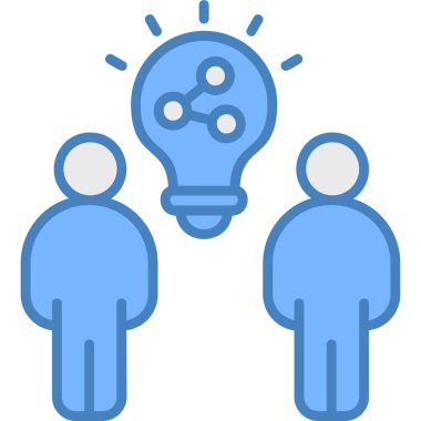 Bir fikrim var. Web simgesi basit illüstrasyon