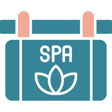 spa merkezi düz vektör simgesi