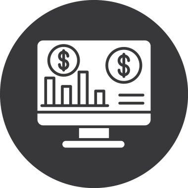 Kolayca değiştirebilen ya da düzenleyebilen finansal büyüme vektörü simgesi