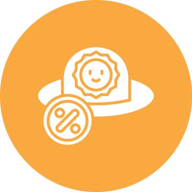 Bir şapka simgesinin vektör illüstrasyonu