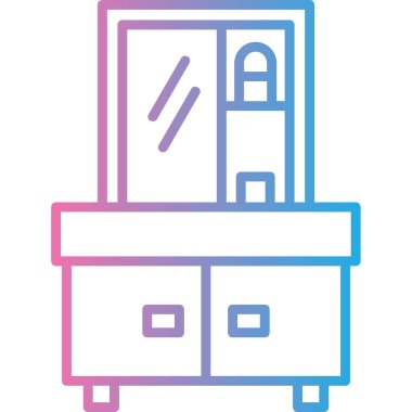 Kabine kabinesi simgesi ana hat biçiminde