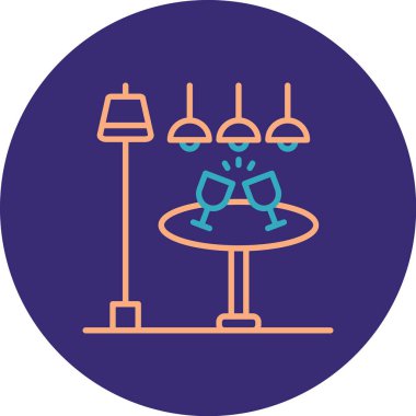 Masa. Web simgesi basit illüstrasyon