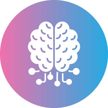 beyin ikonu vektör illüstrasyonu