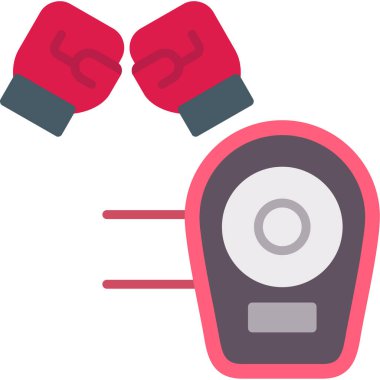 Boks eldiveni simgesi, vektör illüstrasyonu