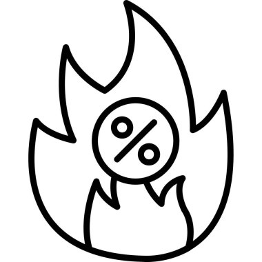 Yangın. Web simgesi basit illüstrasyon