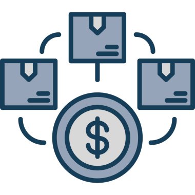 para değişimi düz renkli simge, kullanılabilir ve web